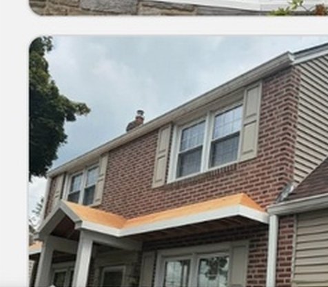 Brick Home Front Porch Roof Decking & Shingles